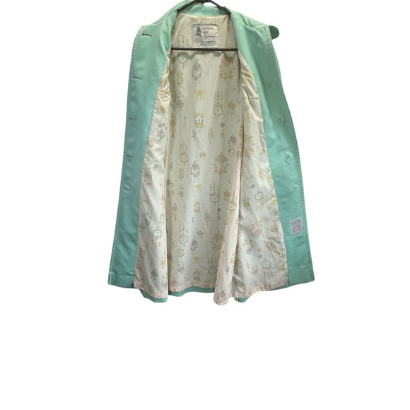 London Fog Vintage Aqua Blue/Green Trench Raincoat. Size 8R - Picture 12 of 16